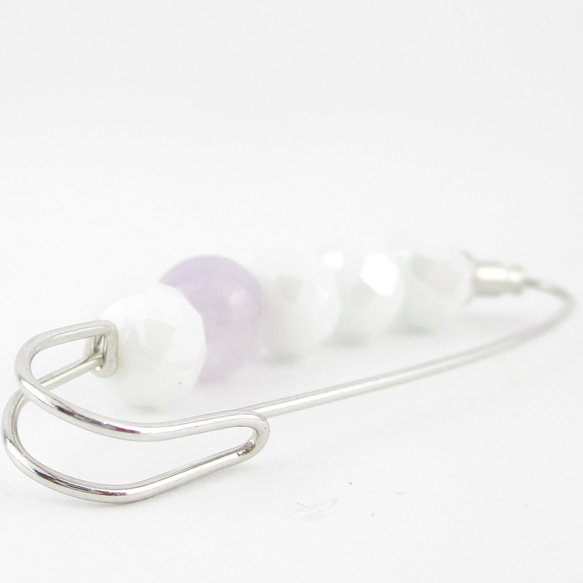 パープルジェイドが咲くまでに、お願いだから叶えてほしい。<カブトピンブローチ>SB870 4枚目の画像