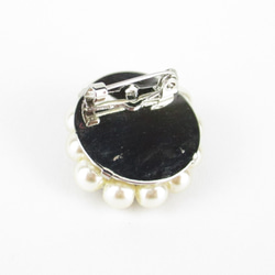 カイヤナイトが輝く花束を受け取ったのならば、ココロの窓を開けてみよう。<1点もの創作ブローチ>SB523 4枚目の画像