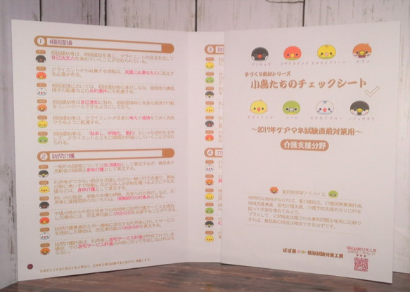 手づくり教材シリーズ『小鳥たちのチェックシート～2017年ケアマネ試験直前対策用～』KCC17 2枚目の画像