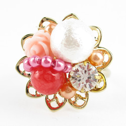 真っ赤な夕陽が、私の部屋とネフライトを深紅色に染めたがる。<1点もの創作リング>SR543 1枚目の画像