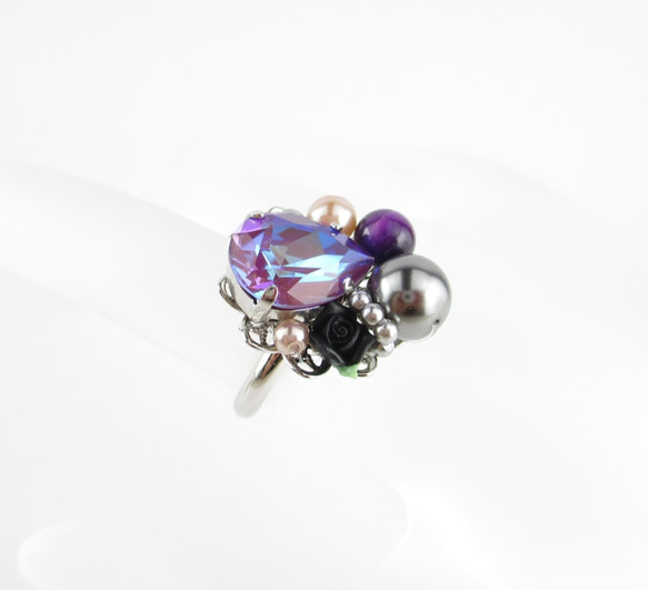 僕にはまだパープルタイガーアイがあるのだから、僕だけのクリスマスを過ごそう。<1点もの創作リング>SR559 2枚目の画像