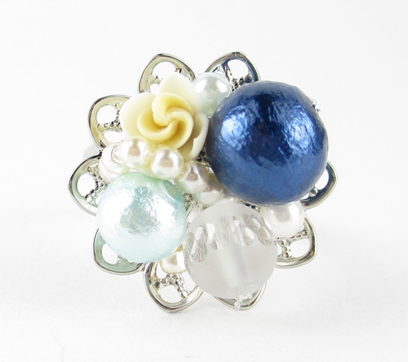 僕とクォーツはいつまでもここにいるから、気にせずいつでもそばに来てほしい。<1点もの創作リング>SR559 1枚目の画像