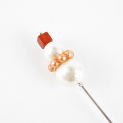 ※Xmas特別価格※赤メノウの灯は、雪だるまの頬もピンク色に染める。AP042 2枚目の画像