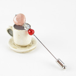 ※訳ありSALE※それでもインカローズはインカローズです。<ぼぼ屋のハットピン>AP044 4枚目の画像