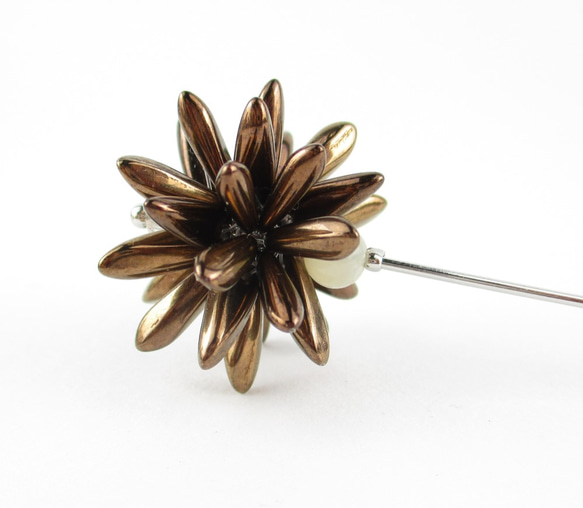 一日一日を大切にしているから、ふとした瞬間にムーンストーンを見つけました。＜ぼぼ屋のハットピン＞AP049 2枚目の画像