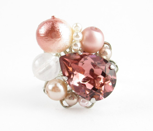 季節の変わり目は、微妙に変化が多いから、ミルキークォーツに身を委ねたい。<1点もの創作リング>SR585 1枚目の画像