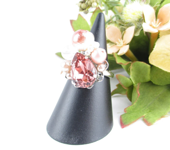 季節の変わり目は、微妙に変化が多いから、ミルキークォーツに身を委ねたい。<1点もの創作リング>SR585 4枚目の画像