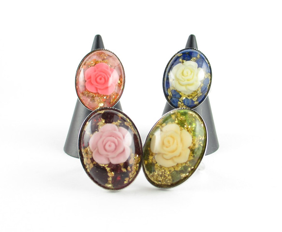 ラピスラズリに託した希望をもって覗いた望遠鏡の向こうには、一輪の薔薇がこちらを見ていた。<創作リング>SR608 5枚目の画像