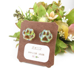 それでも私は肉球が好き♪～ドラ茶ver～<創作イヤリング>SE064 1枚目の画像