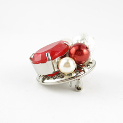 「あたなはもう記憶の一部でしかないの」と言われも、夕空に浮かぶピンクメノウは今日も変わらない。<創作ブローチ>SB844 2枚目の画像