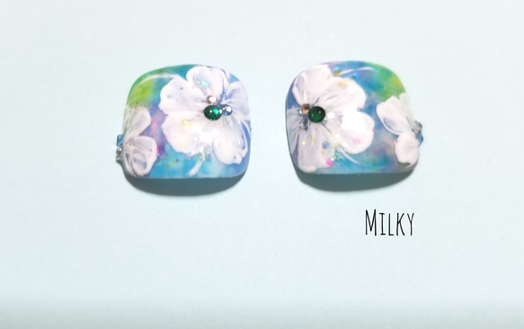 現品限り フット フラワーネイル サイズ1番 ネイルチップ（つけ爪  