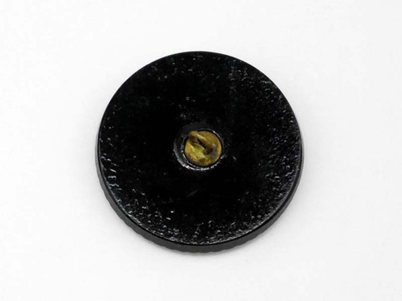 チェコのボタン　黒いクローバー 2枚目の画像