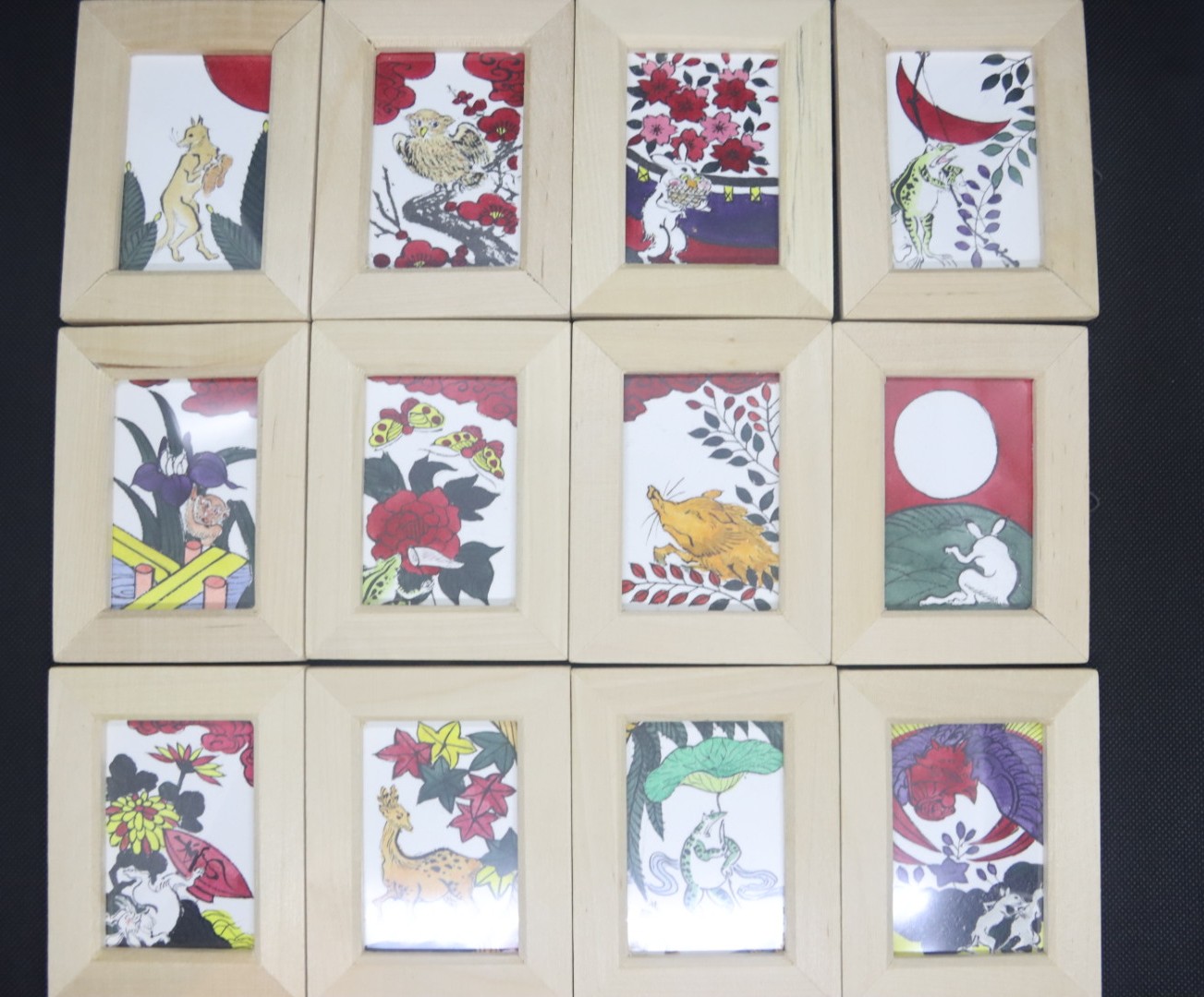 ◆押し絵 額入り花札 額入り花札 ◆押し絵