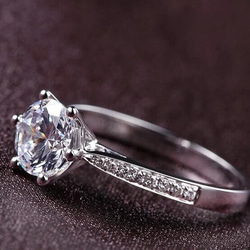 ※即日発送☞婚約指輪ギフト♥大粒3.0ct ジルコニア※金属アレ対応リング★指輪シルバー925 3枚目の画像