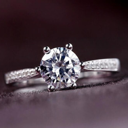 ※即日発送☞婚約指輪ギフト♥大粒3.0ct ジルコニア※金属アレ対応リング★指輪シルバー925 4枚目の画像