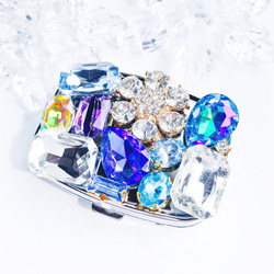 cobalt blue  キラキラ宝石ビジューのポニーフック 6枚目の画像