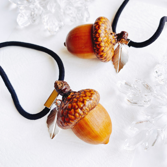 北海道どんぐりのヘアゴム 2点セット Acorn ヘアゴム momoxx 通販