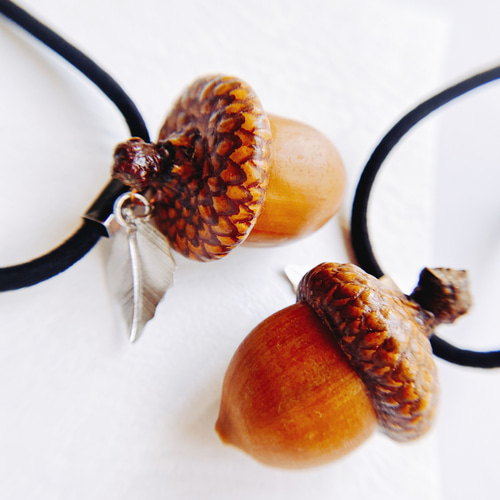 秋　どんぐりと紅葉と金魚 ヘアゴム 北海道どんぐりのヘアゴム 2点セット Acorn ヘアゴム momoxx 通販