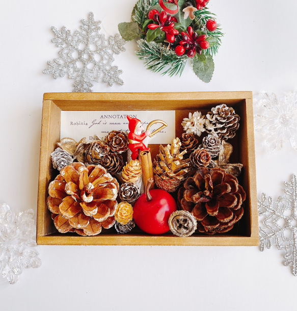 クリスマスの森の木箱　サンタ　ディスプレイ　 6枚目の画像