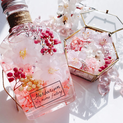 春を告げる桜のリングピロー  Cherry Blossom ガラスケース 4枚目の画像