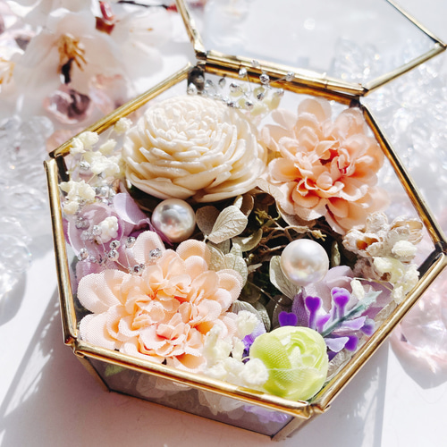 春の新作♡】＊Natural Flower＊ リングピロー ガラスケース