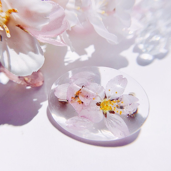 春を告げる啓翁桜のブローチ　spring 3枚目の画像