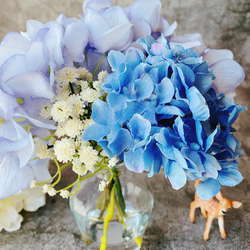 晴れやかブルー　紫陽花のウォーターグラス　マジカルウォーター 3枚目の画像