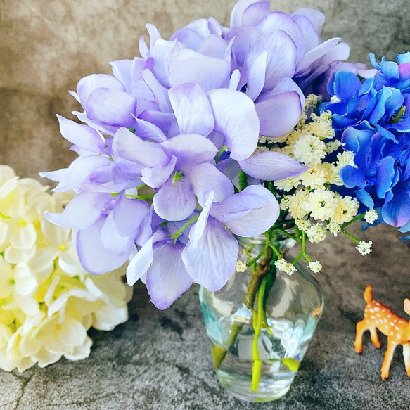 晴れやかブルー　紫陽花のウォーターグラス　マジカルウォーター 5枚目の画像