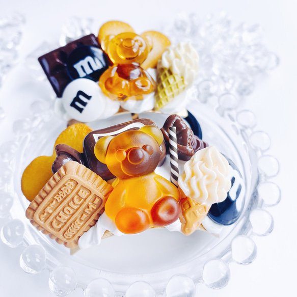 CANDY POP お菓子のヘアゴムとポニーフック　2点セット  chocolate  フェイクスイーツ 7枚目の画像