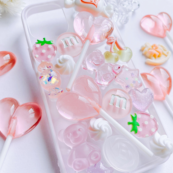 CANDY POP 苺ミルク　お菓子のiPhone12miniケース 2枚目の画像