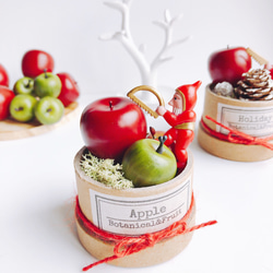 秋りんごのオブジェ Apple&Holiday 2点セット    フェイクスイーツ 2枚目の画像