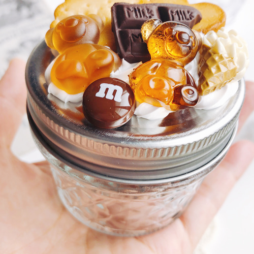 お菓子のガラス瓶 chocolate スイーツデコ フェイクスイーツ その他
