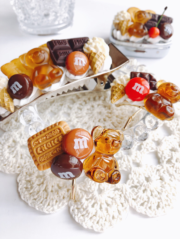 スイーツデコ カートフック お菓子のポニーフック chocolate フェイクスイーツ スイーツデコ