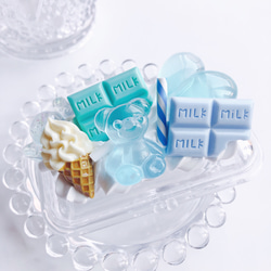 お菓子の印鑑ケース ice mint  朱肉とブラシつき　フェイクスイーツ 3枚目の画像