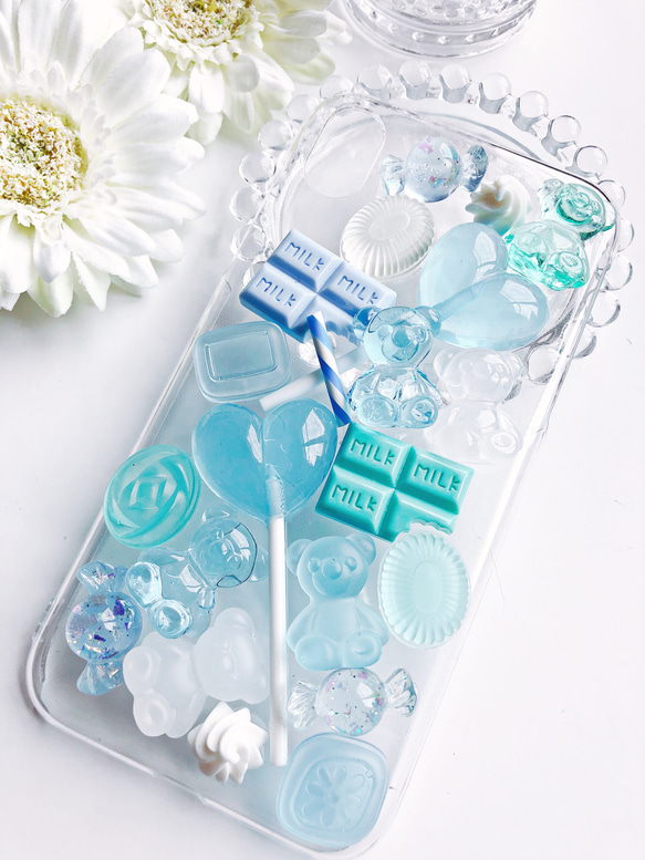 お菓子の印鑑ケース ice mint  朱肉とブラシつき　フェイクスイーツ 4枚目の画像