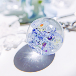 瑠璃唐草のガラスドーム ブックマーカー  Spring スワロフスキー 4枚目の画像