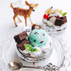 チョコミントパフェのピルケース フェイクスイーツ フリーボックス