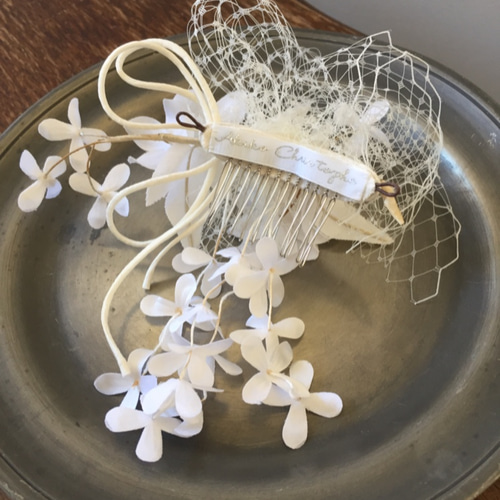 フランスアンティークの布花のヘッドアクセサリー ☆ひなたんさまお取り置き商品☆ /[一点もの] フランス