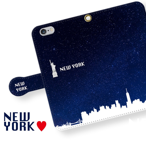 手帳型 スマホケース NEW YORK ＜iPhone/Androidケース＞ 2枚目の画像