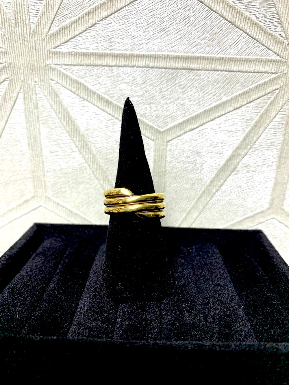 真鍮　くるくるリング　シンプル　15号　ボリューム