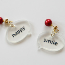 happy&smile -Speech Balloon earring- 1枚目の画像