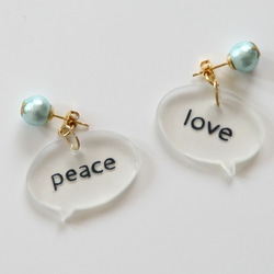 love&peace -Speech Balloon earring- 1枚目の画像