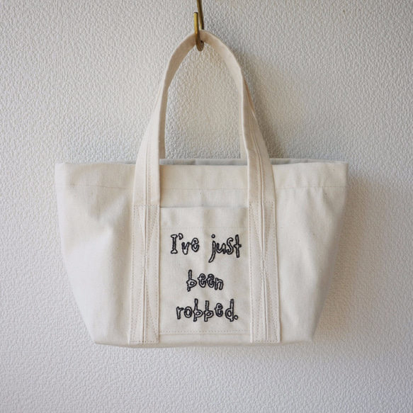 MINI TOTE BAG  Off-White / ミニトートバッグ ホワイト 1枚目の画像