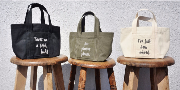 MINI TOTE BAG  Off-White / ミニトートバッグ ホワイト 5枚目の画像