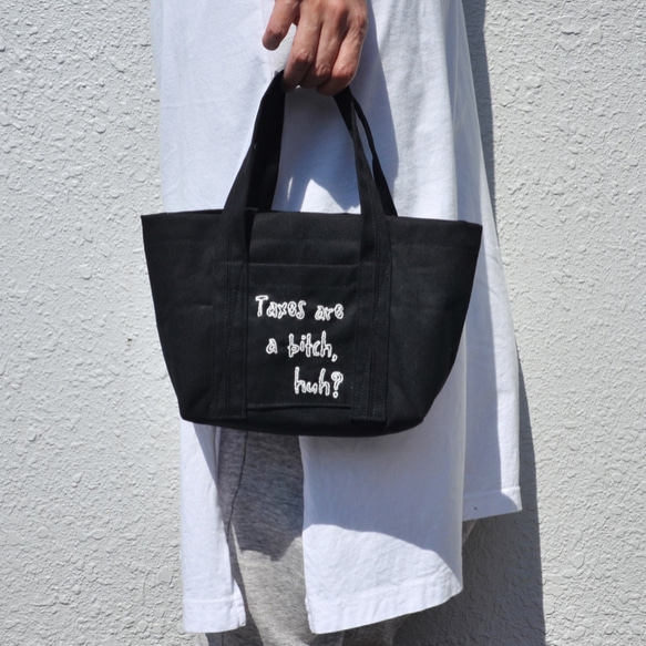 MINI TOTE BAG Black / ミニトートバッグ ブラック 4枚目の画像