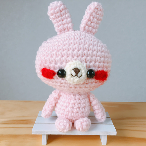 国内作家様ハンドメイド　ピンクの可愛いウサギさん 国内作家様ハンドメイド ピンクの可愛いウサギさん 【公式通販】