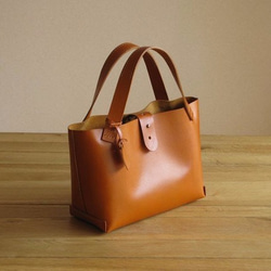 簡約迷你真皮托特包 第2張的照片