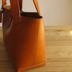 簡約迷你真皮托特包 第3張的照片