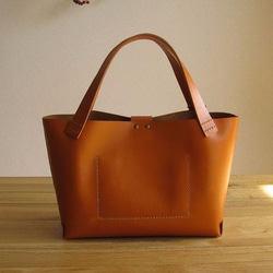 簡約迷你真皮托特包 第4張的照片