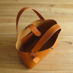 簡約迷你真皮托特包 第5張的照片